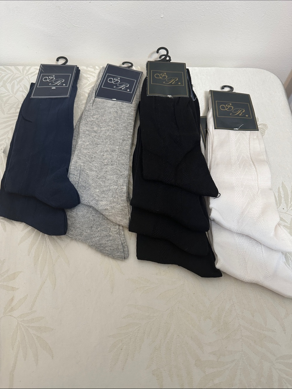 Classic Men's Dress Sock 10 pairs Navy, Gray, Black, White
